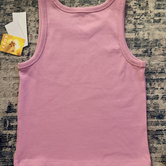 Roxy Girls Pink Palm Graphic Tank Top - Size 12-14. . NEW - Picture 4 of 5